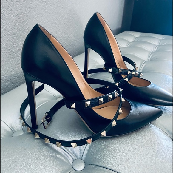 Valentino Garavani Shoes - Valentino Garavani Rockstud Ankle Strap Heels